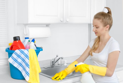 Employee wearing PPE during a workplace safety task